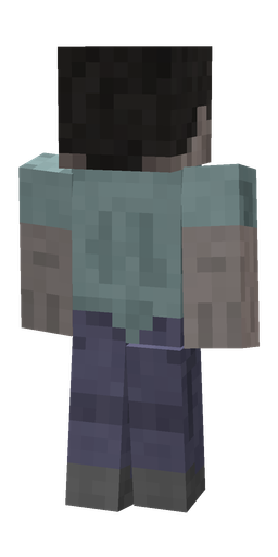 Black skin: body, back render