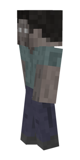 Black skin: body, left side render
