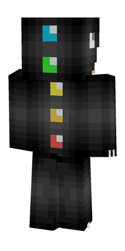 Black skin: body, back render