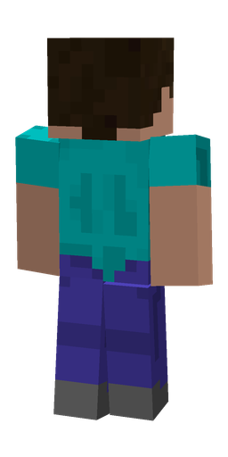 Blue skin: body, back render
