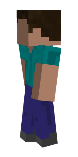 Blue skin: body, left side render