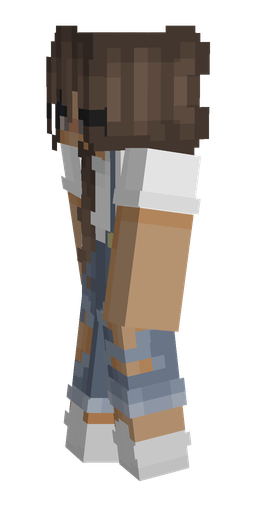 Brown skin: body, left side render