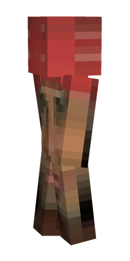 Brown skin: body, left side render