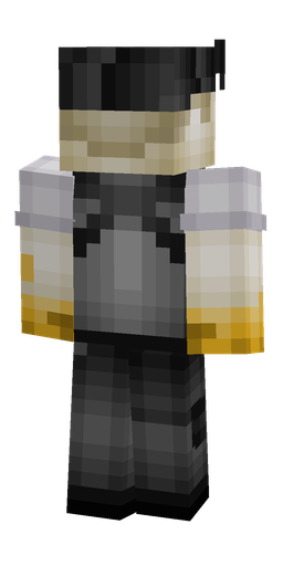 Black skin: body, back render