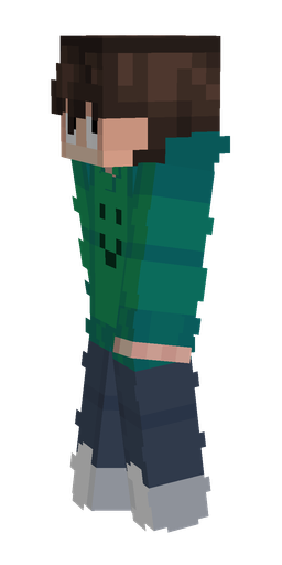 Blue skin: body, left side render