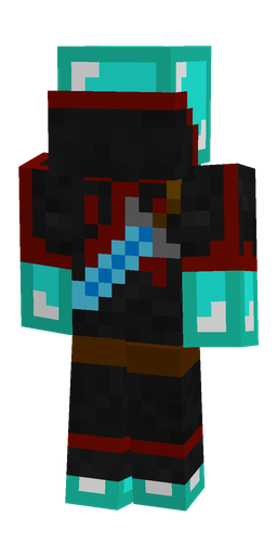 Black skin: body, back render