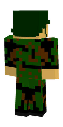 Black skin: body, back render