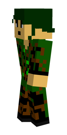 Black skin: body, left side render