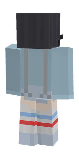 Black skin: body, back render