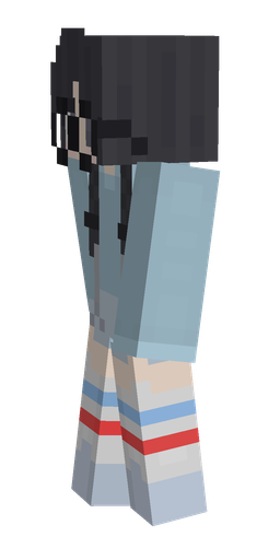 Black skin: body, left side render