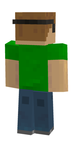 Blue skin: body, back render