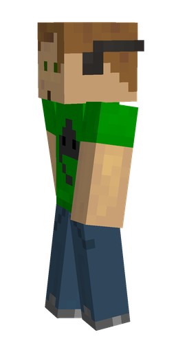 Blue skin: body, left side render