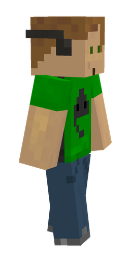 Blue skin: body, right side render