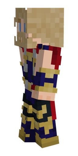 Blue skin: body, left side render