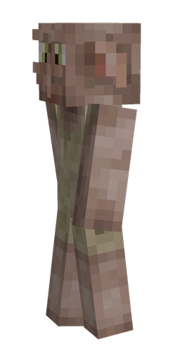 Brown skin: body, left side render