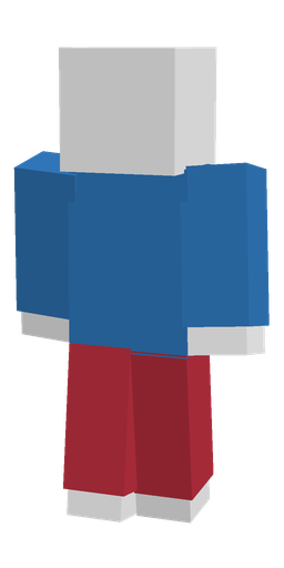 Blue skin: body, back render
