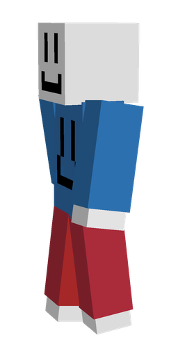 Blue skin: body, left side render