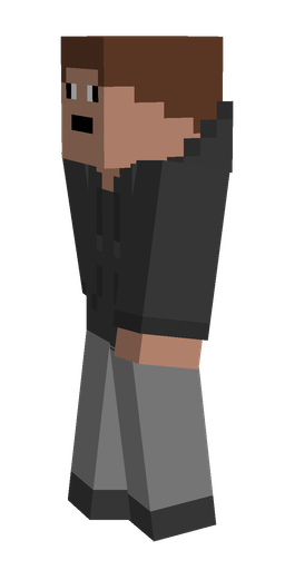 Black skin: body, left side render