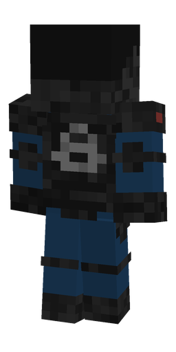Black skin: body, back render