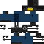 Black skin: raw texture render