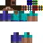 Black skin: raw texture render