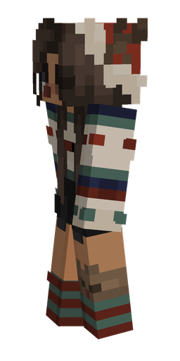 Brown skin: body, left side render