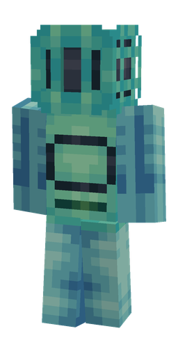 Blue skin: body, back render