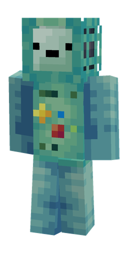 Blue skin: body, front render