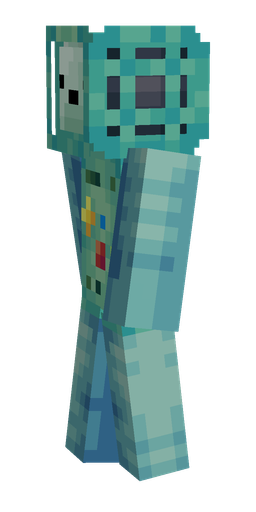 Blue skin: body, left side render