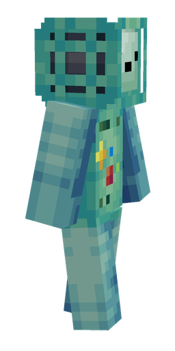 Blue skin: body, right side render
