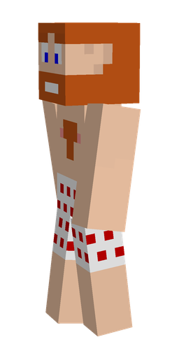 Brown skin: body, left side render