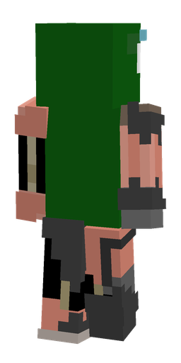 Black skin: body, back render