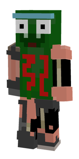 Black skin: body, front render