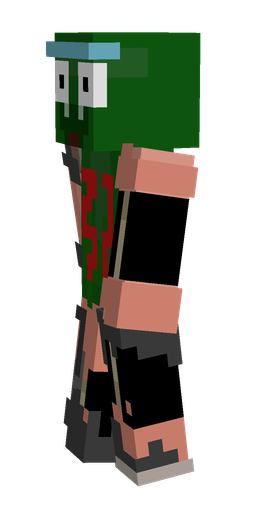Black skin: body, left side render