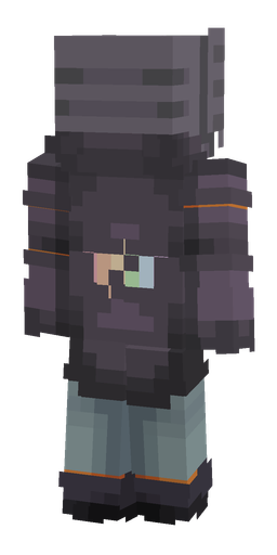 Black skin: body, back render
