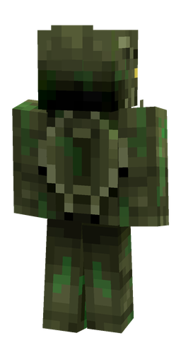Black skin: body, back render