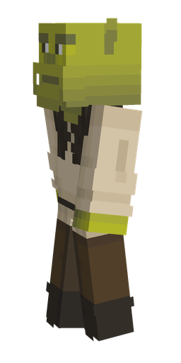 Brown skin: body, left side render