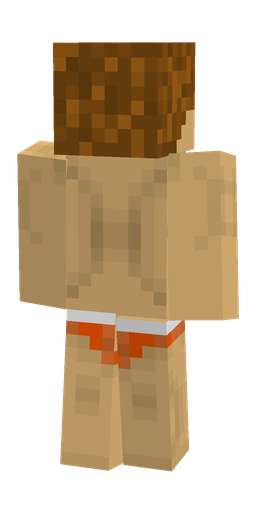 Brown skin: body, back render