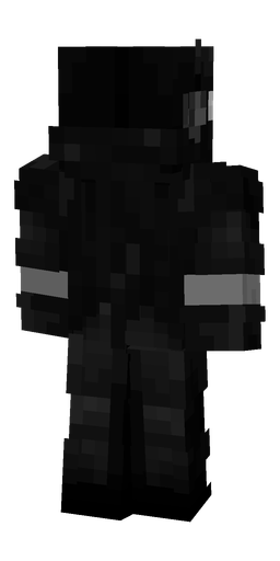 Black skin: body, back render