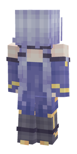 Blue skin: body, back render