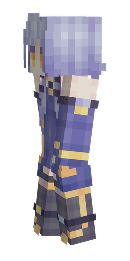 Blue skin: body, left side render