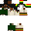 Black skin: raw texture render