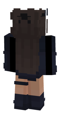 Black skin: body, back render
