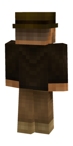 Black skin: body, back render