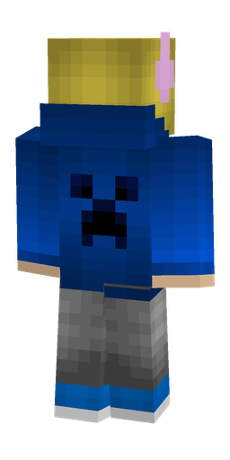 Blue skin: body, back render