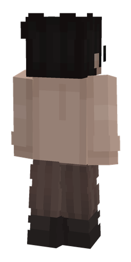 Black skin: body, back render