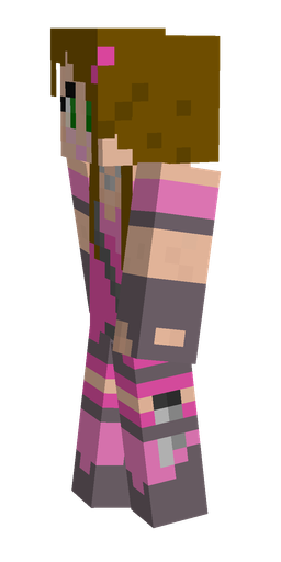 Brown skin: body, left side render