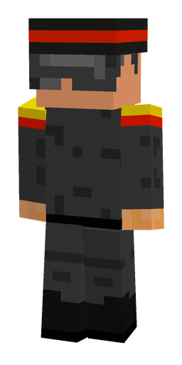 Black skin: body, back render