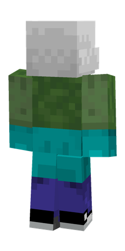 Blue skin: body, back render