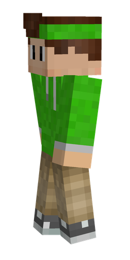 Brown skin: body, left side render